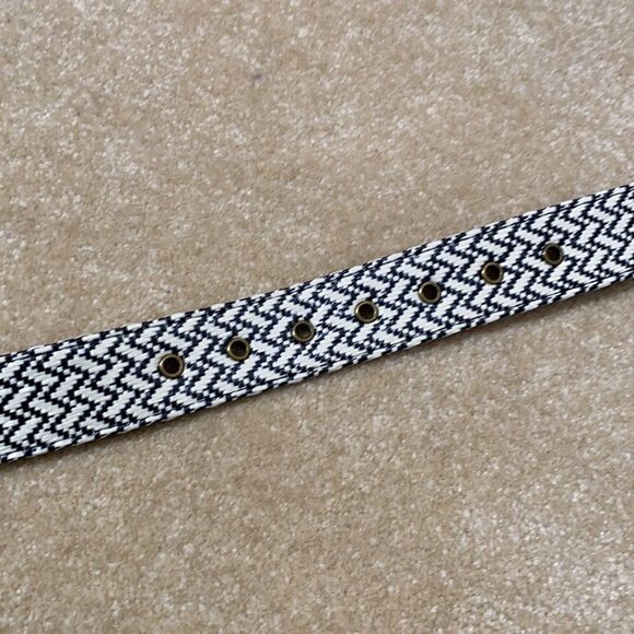 Women’s Patterned Belt Black Diagonal Size L NWT - Picture 5 of 5